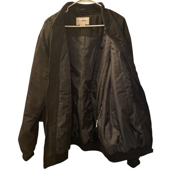 Fashion Nova Flight Utility Bomber Full Zip Jacket/Coat Men's Size XXXL Black - Picture 5 of 6